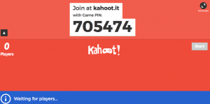 Pantalla de PIN Kahoot